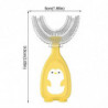 Brosse à dents en forme de U pour enfants 360 Brosse à dents nettoyante en profondeur