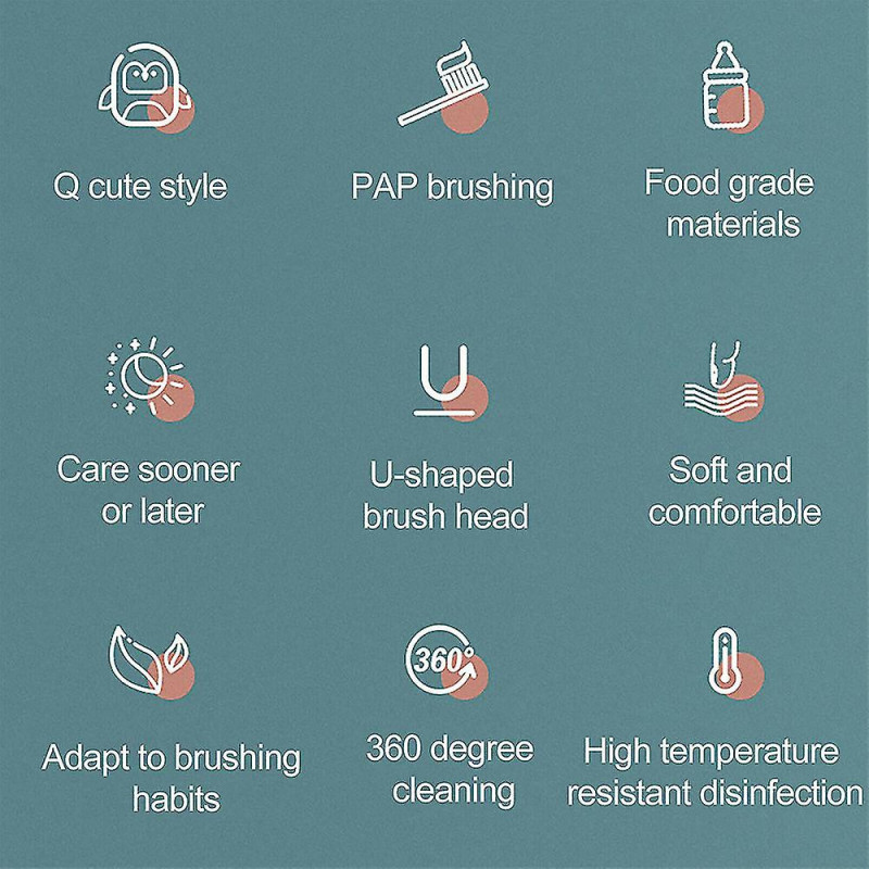 Brosse à dents en forme de U pour enfants 360 Brosse à dents nettoyante en profondeur
