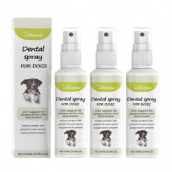 3x Pet Mint Flavor Fresh Breath Spray Chat Et Chien Nettoyage Buccal