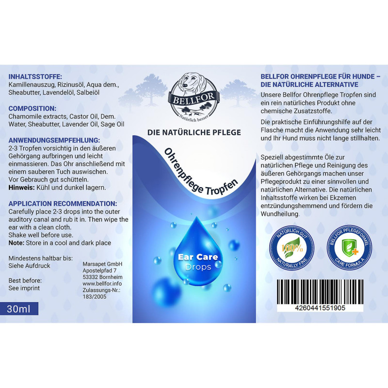 Bellfor Sparset für mittelgroße Hunde mit Futtermittelallergie und Ohrenjucken