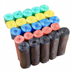 Cuisine domestique Sacs en plastique jetables dégradables Robustes et durables 5 rouleaux / paquet Cuisine domestique Sacs en plastique jetables dégradables Robustes et durables 5 rouleaux / paquet