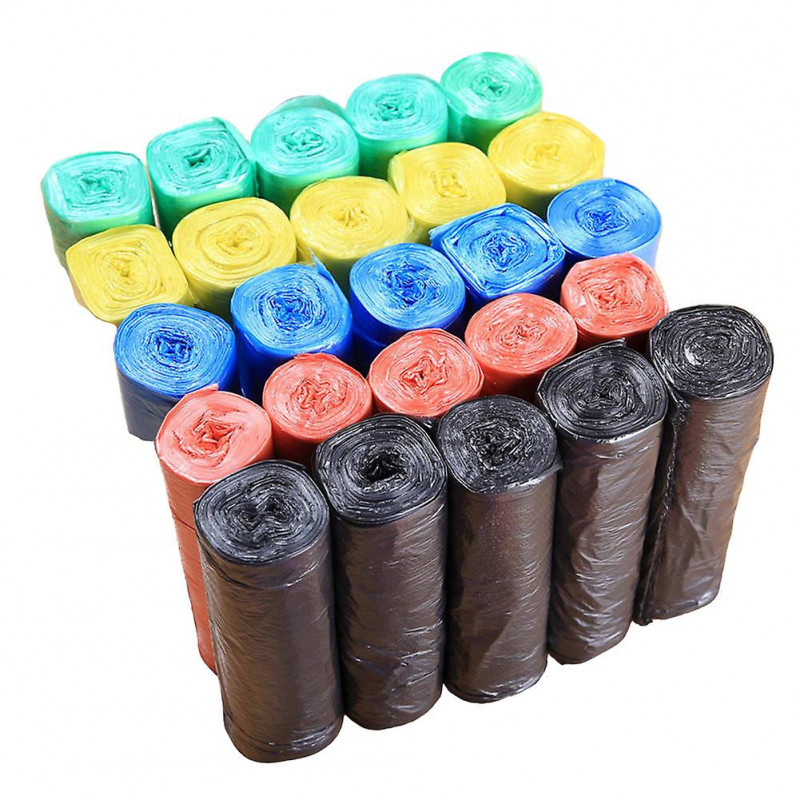 Cuisine domestique Sacs en plastique jetables dégradables Robustes et durables 5 rouleaux / paquet