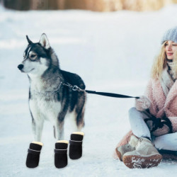 Dog Winter Boots | Safe Pet Velvet Warm Shoes With Soft Sole | Non-slip Foot Protection Windproof Pet Shoes For [...]