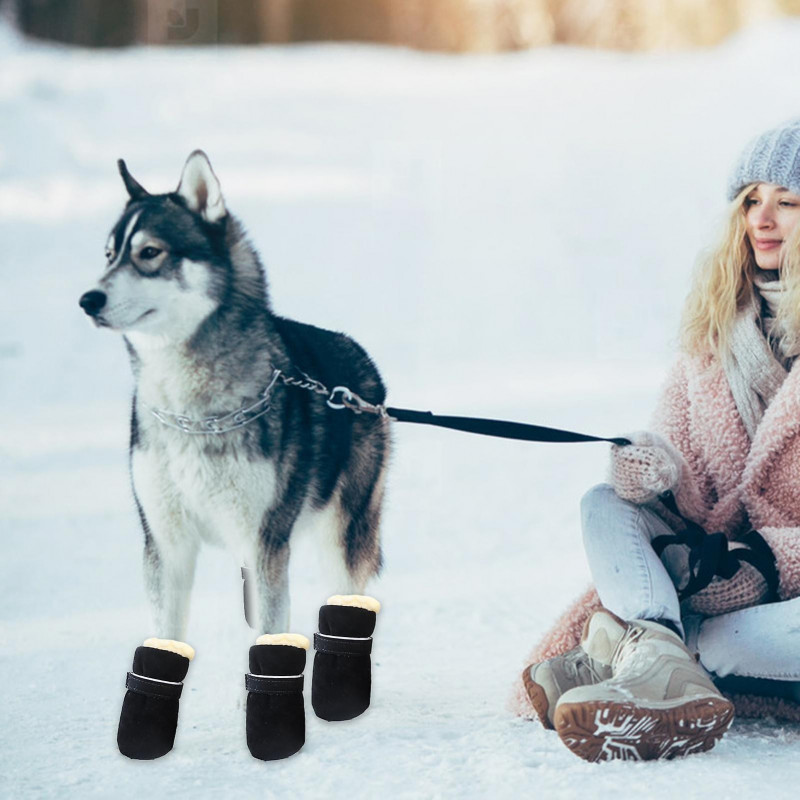 Dog Winter Boots | Safe Pet Velvet Warm Shoes With Soft Sole | Non-slip Foot Protection Windproof Pet Shoes For [...]