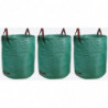 3pcs 500l Garden Bags Reusable Containers Garden Waste Garbage Bags