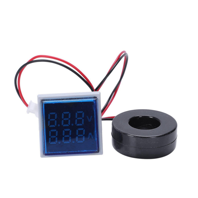 1 Set Led Digital Dual Display Voltmeter Ammeter Voltage Gauge Meter & 1 Pcs Battery Switch