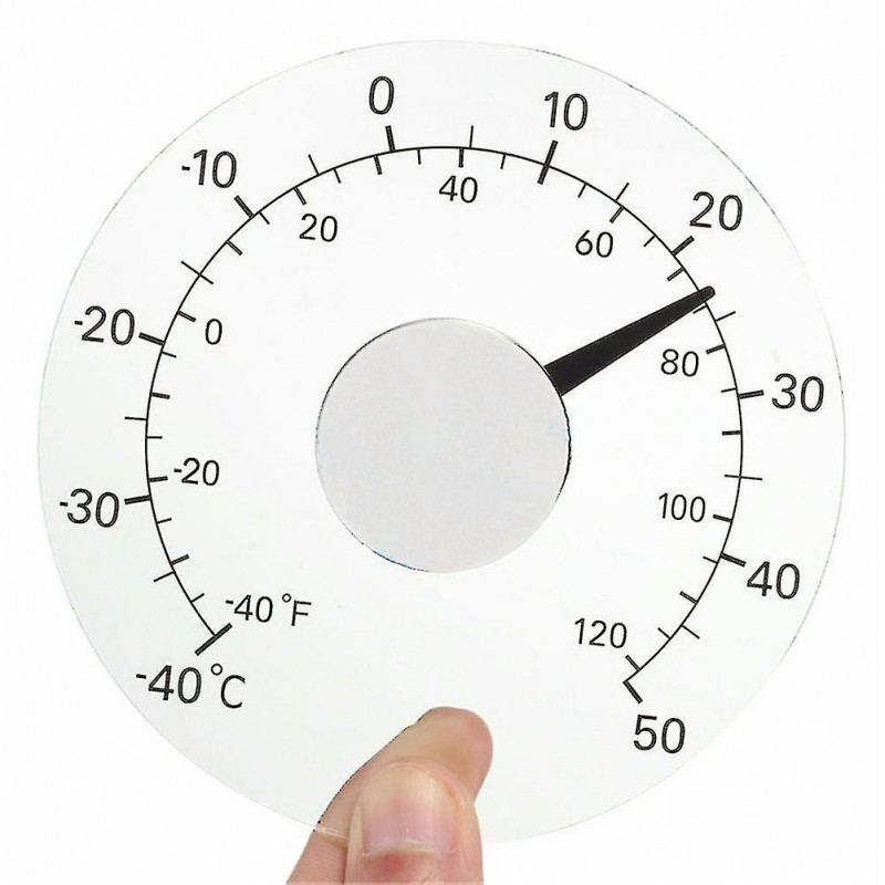 Outdoor Stick On Windowpane Thermometer, Home Thermometer For Door & Window Battery Free Waterproof