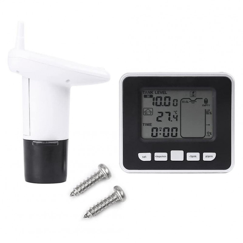 Ultrasonic Tank Water Level Sensor Gauge Lcd Liquid Temperature Display Monitor Mengxi