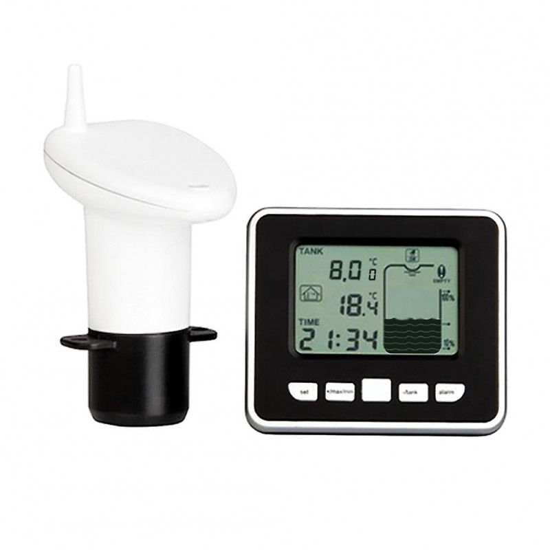 Ultrasonic Tank Water Level Sensor Gauge Lcd Liquid Temperature Display Monitor Mengxi