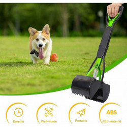 Foldable Poop Scoop For Dog And Cat Pet Long Handle Pooper Scooper, Easy To Pick Up Poop, Black & Green 1 Piece