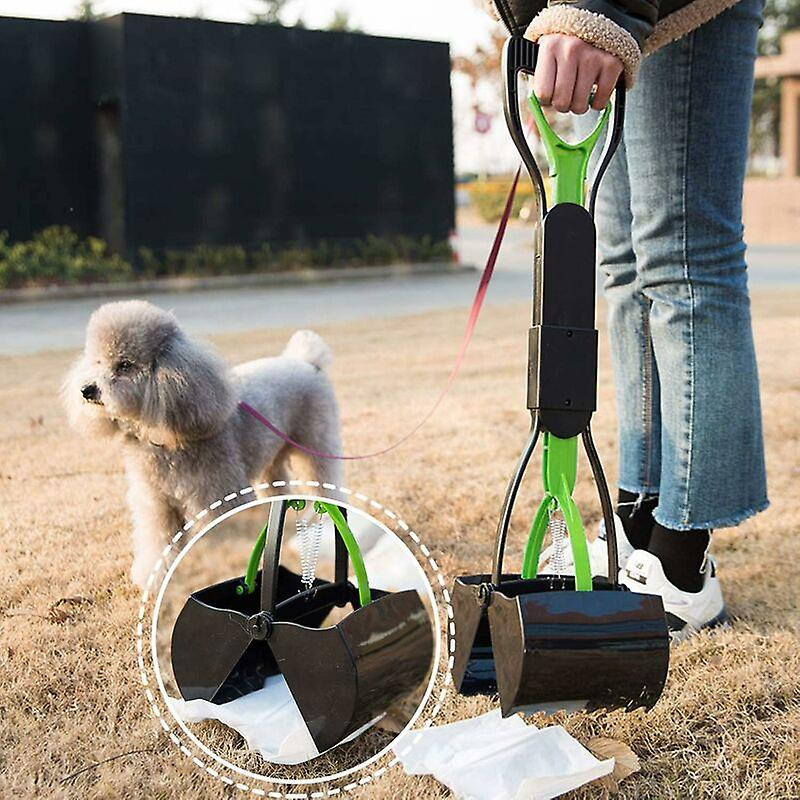 Foldable Poop Scoop For Dog And Cat Pet Long Handle Pooper Scooper, Easy To Pick Up Poop, Black & Green 1 Piece