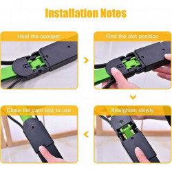 Foldable Poop Scoop For Dog And Cat Pet Long Handle Pooper Scooper, Easy To Pick Up Poop, Black & Green 1 Piece