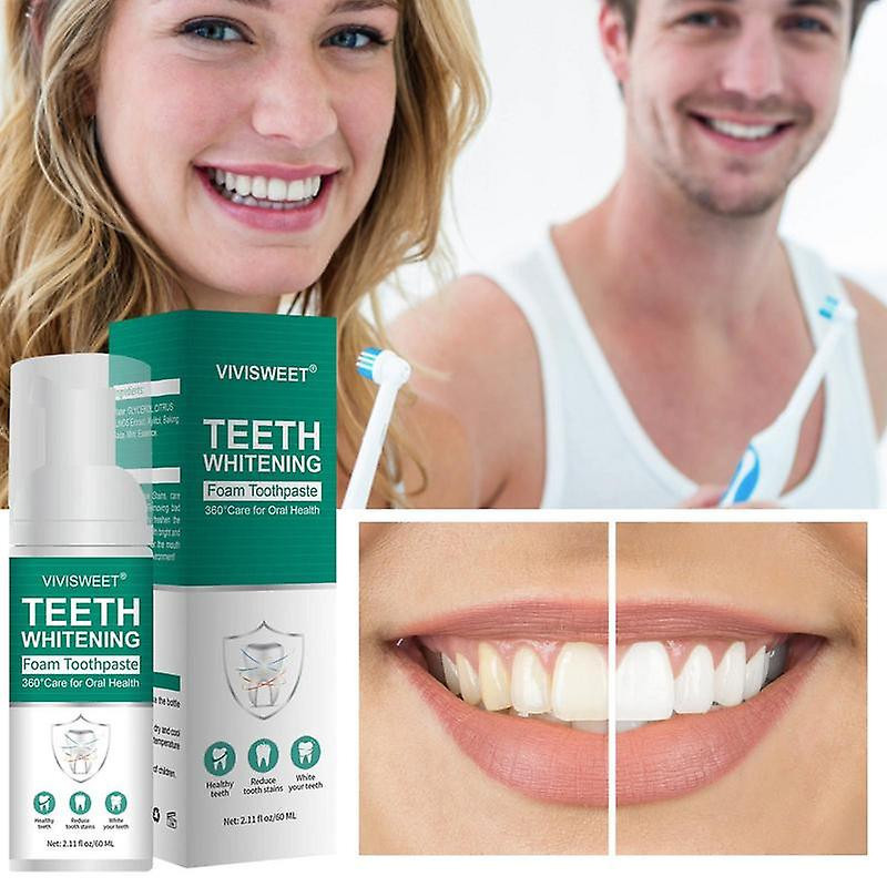 Blanchiment des dents Mousse Dentifrice 60ml Mousse nettoyante des dents Gencives profondément propres Enlever les [...]