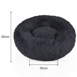 lit moelleux en peluche pour animaux de compagnie diamètre 60 cm - Lit pour chien rond et antidérapant doux Lit [...]