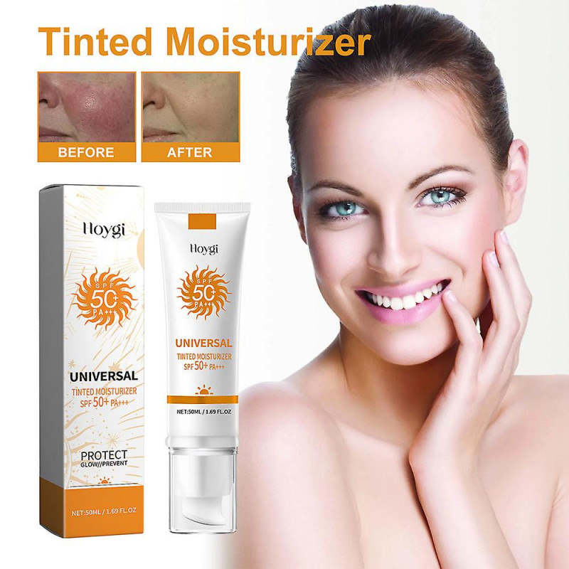 Tinted Sunscreen Protector Cream Waterproof Sweatproof Sun Block Cream for Outdoor