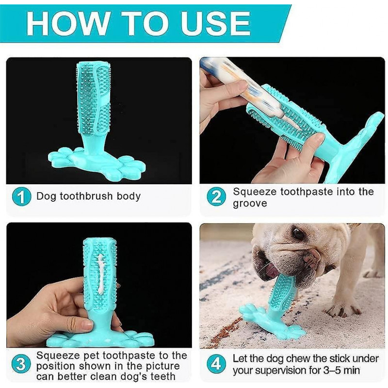 Dog Chew Rubber Toys Dog Toothbrush Teeth Cleaning Toy Dog Pet Toothbrushes Brushing Stick/d/large