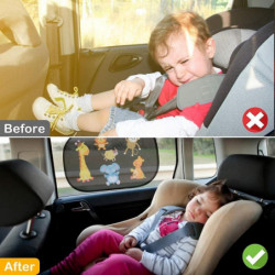 Premium Sun Protection From Universal Car Sun Protection For Children - Car Window Sun Visor With Animal Motifs [...]