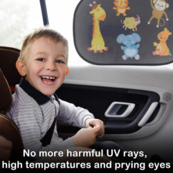 Premium Sun Protection From Universal Car Sun Protection For Children - Car Window Sun Visor With Animal Motifs [...]