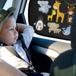 Premium Sun Protection From Universal Car Sun Protection For Children - Car Window Sun Visor With Animal Motifs [...]