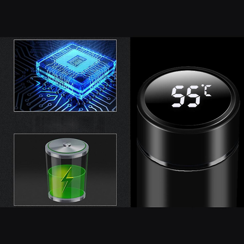 500ml Led Digital Temperature Display Intelligent Thermal Mug Men's And Women's Portable Personaliz