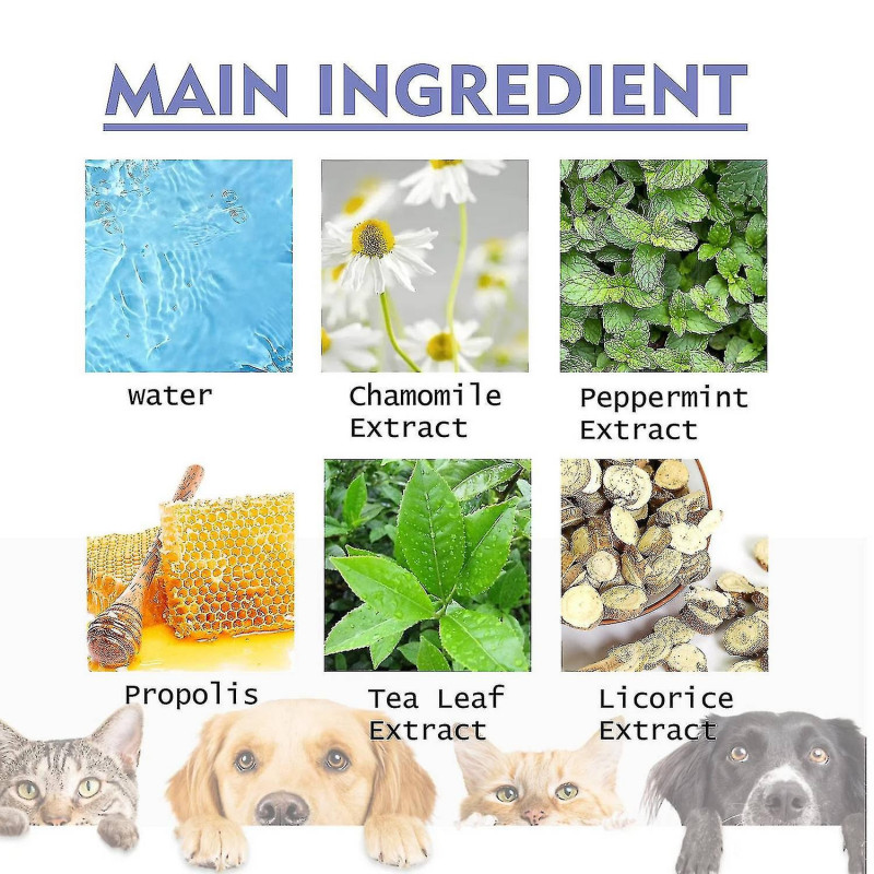 Animaux de compagnie Nettoyage des dents de chien Spray blanchissant, Spray nettoyant pour chiens Chats, Éliminer [...]