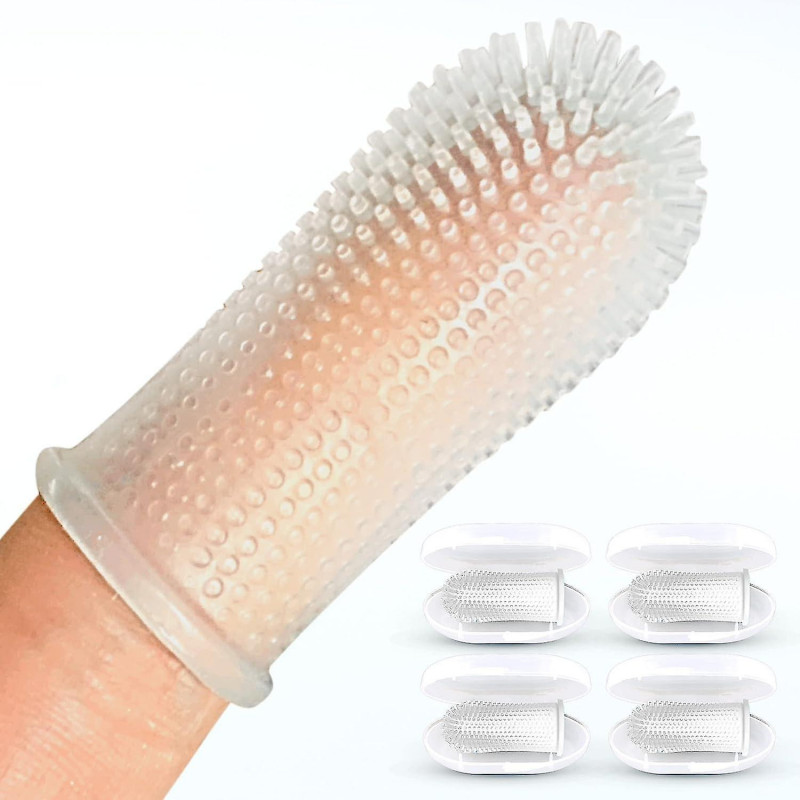 Dog Toothbrush, 360 Finger Toothbrush For Dog Teeth Cleaning,pet Toothbrush, Puppy Toothbrush, Dental Care For Pets