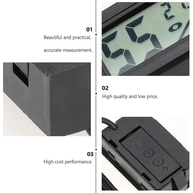 5 Pcs Digital Hygrometer Humidity Meter Reptiles Digital Temperature Gauge Mini Indoor Reptile Temperature Meter Sensor
