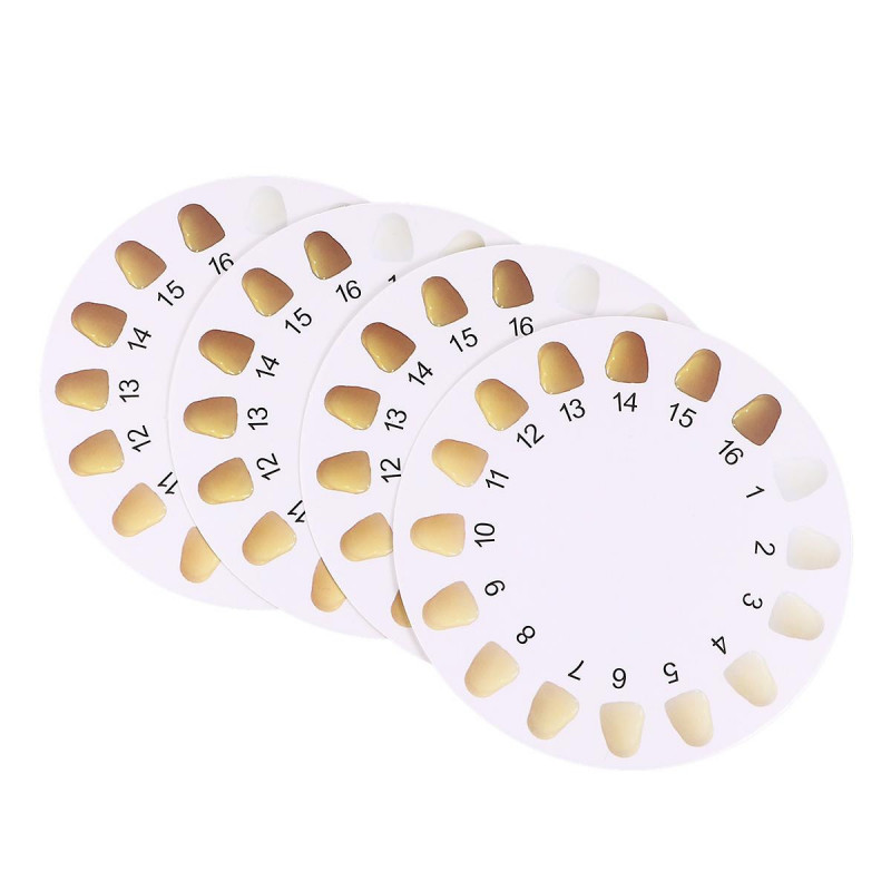 20 PCS Nursing Toos Nursing Supplies Oral Care Supply Tooth Bleaching Shade Guide Color Wheel