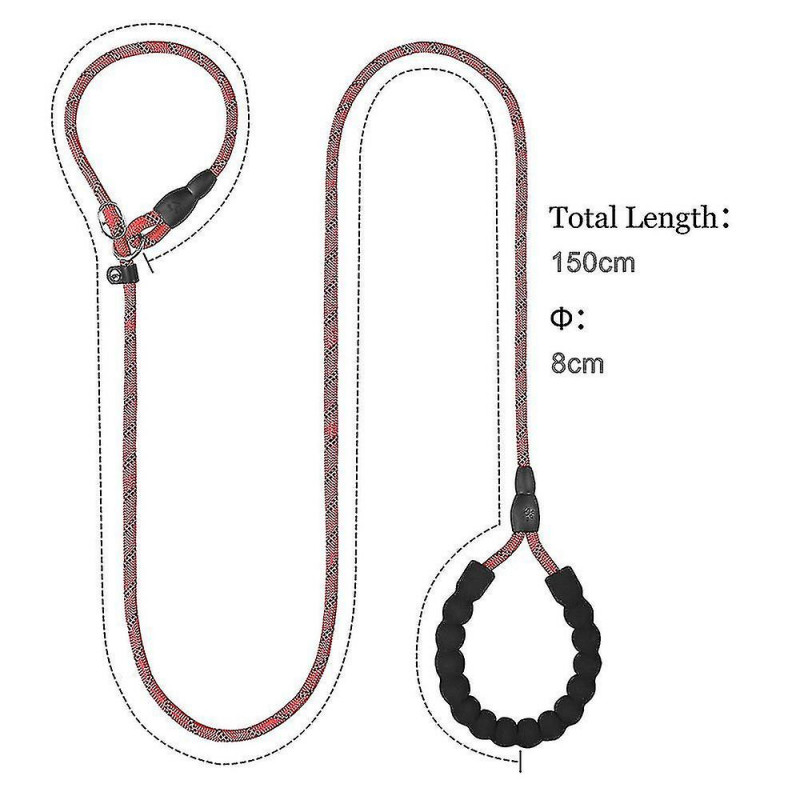 Laisse de chien en laisse réfléchissante pour petits chiots de taille moyenne et grande