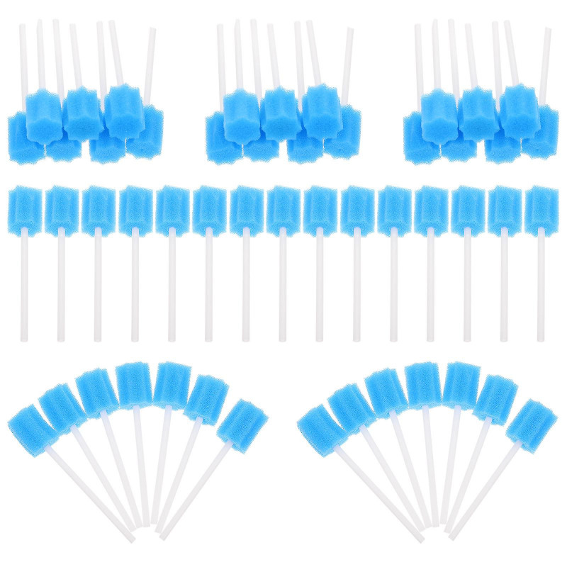 50pcs Jetable Oral Care Sponge Sticks Oral Care Products Fournitures de soins bucco-dentaires