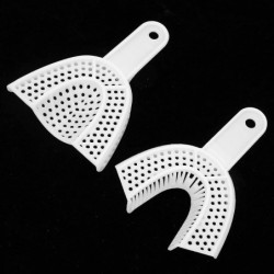 Disposable Impression Tray, Plastic Tray Portable Dental Oral Care Materials Supply (L)
