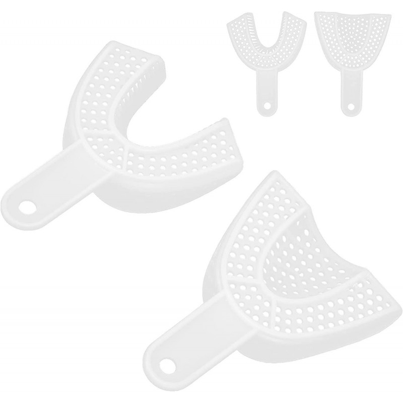 Disposable Impression Tray, Plastic Tray Portable Dental Oral Care Materials Supply (L)
