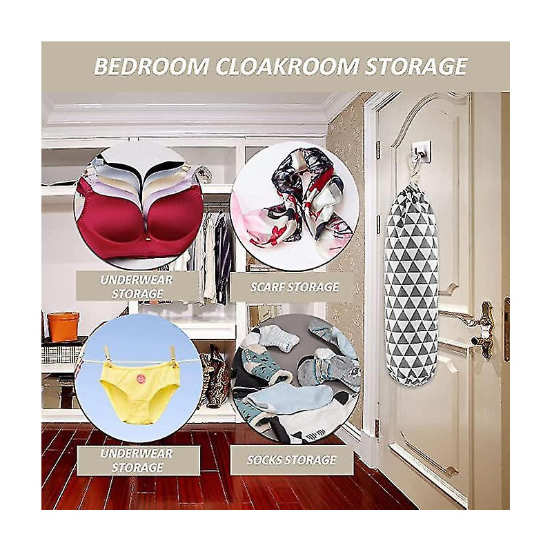 Plastic Bag Holder-2 Pack Wall Mounted Grocery Bag Holder Dispenser Trash Organizer For Kitchen Shopping