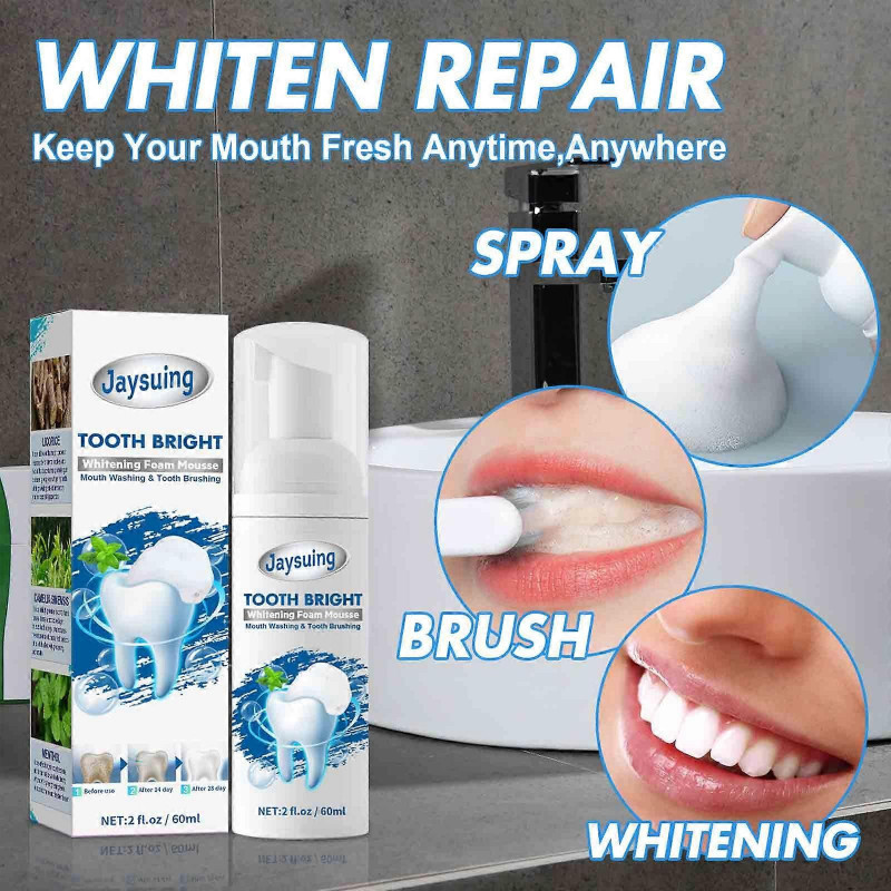 Whitening Moussed Toothpaste Teeth Yellowing To Bad Breath Teeth Whitening Portable Foam Toothpaste Oral Cleaning [...]