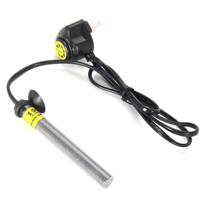 20/40/60/80/100W 11.3cm Mini Aquarium Tank Fish Submersible Water Heater Adjustable Thermostat Pet S