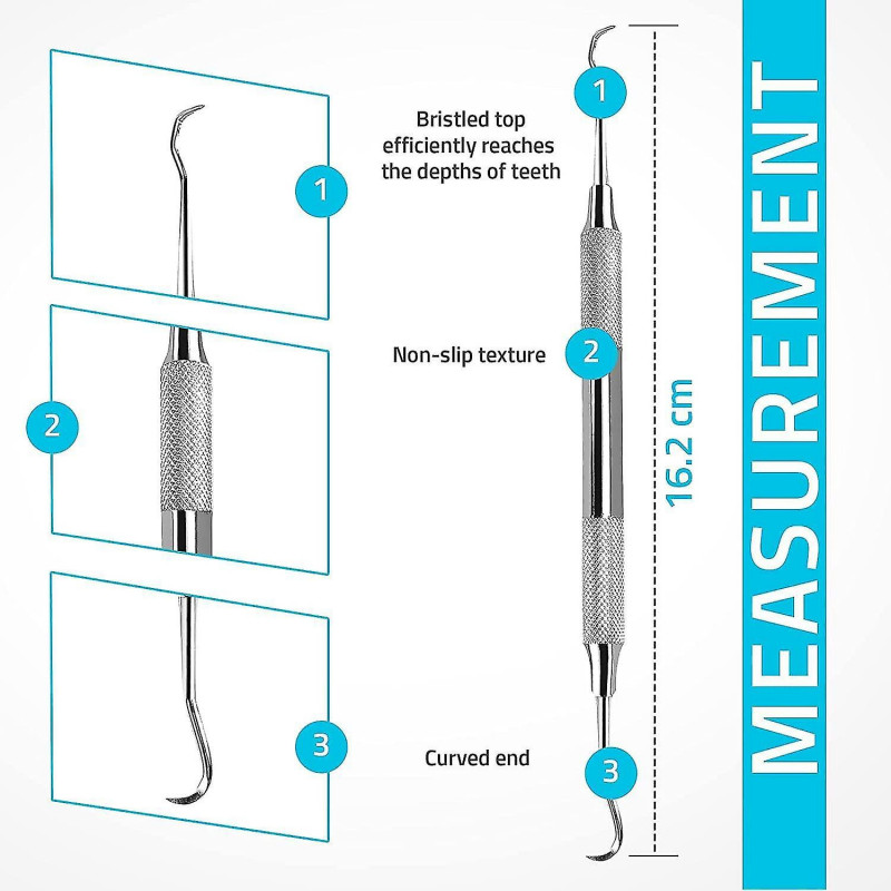 Tartar Scr Tool - Éliminateur de tartre à double extrémité pour les dents (paquet de 2)