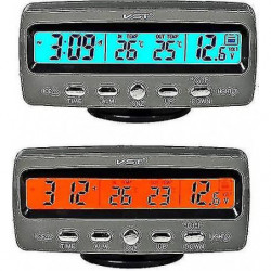 4 In 1 Car Auto Lcd Volta Temperature Detector Digital Display Alarm C