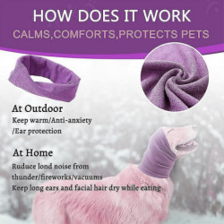 Anxiety Relief/warm Quiet Ear Covers For Dogs/cats Hood Calming Protection Snood Muffs