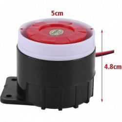 Mini Alarm Siren For The House, Plastic/metal, 110 Db, Black/red