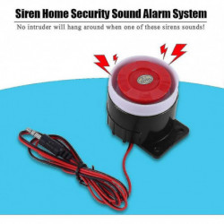 Mini Alarm Siren For The House, Plastic/metal, 110 Db, Black/red