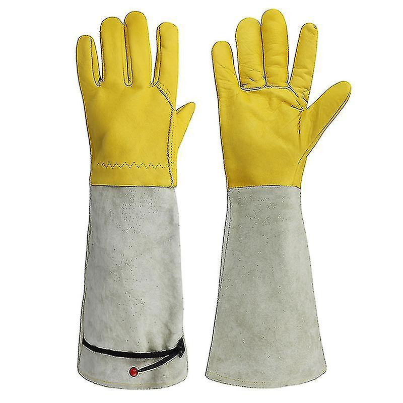 Schaffell Gartenhandschuhe Gartenarbeitsschutz Stichsicher Und Schnittfest Lang40cm