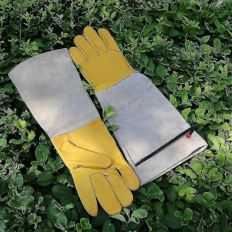 Schaffell Gartenhandschuhe Gartenarbeitsschutz Stichsicher Und Schnittfest Lang40cm