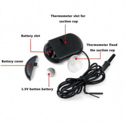 Aquarium Digital Thermometer Fish Tank Electronic Thermometer With Suction Cup