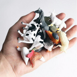 12 Pcs Animals S Toy S Set - Pig Dog Cow Sheep Horse Cken
