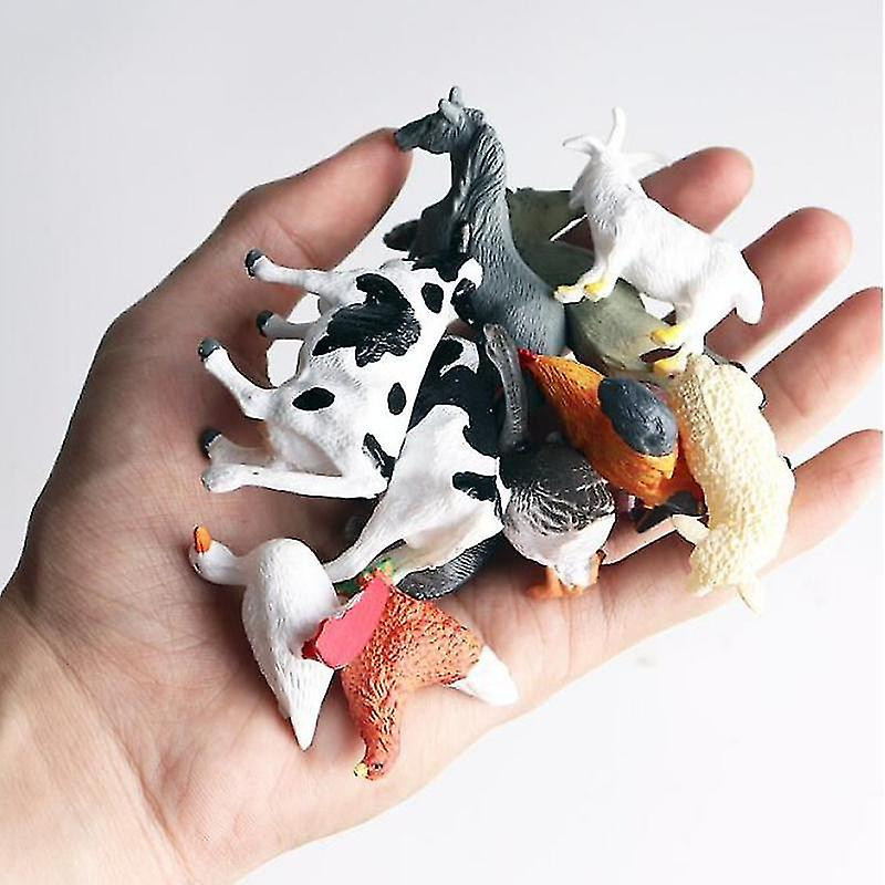 12 Pcs Animals S Toy S Set - Pig Dog Cow Sheep Horse Cken