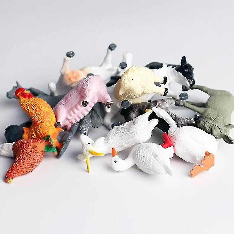 12 Pcs Animals S Toy S Set - Pig Dog Cow Sheep Horse Cken