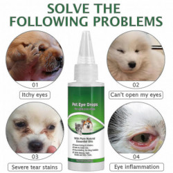 2pcs 60ml Pet Cats Eyes Drop Chiens Soins Yeux Nettoyage Gouttes Animaux Yeux Larme Détachant Chien Yeux Soins De [...]