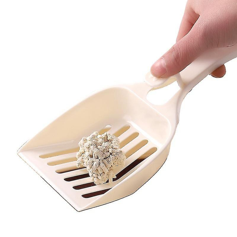 Bazhou-litter Scoop, Plastic Litter Scoop, Durable Litter Sifter Scoop - Designed For Easy Sifting, Milky White