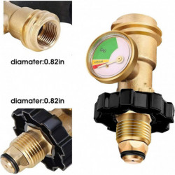 Pol Compteur de gaz propane Réservoir Détecteur de fuite intégré, Compteur de jauge de réservoir de carburant au [...]