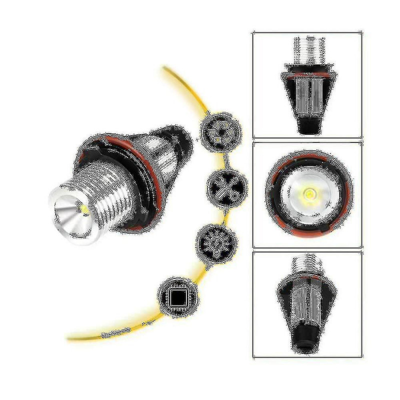 For Angel Eyes 5w E39 E60 Angel Eyes Fog Lights Led Headlights Daytime Running Lights With Decoding